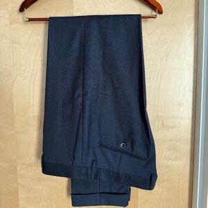 Dark blue flat-front Zanella dress trousers - size 36 (EUR 52)